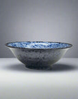 Kakuni Wave Pattern Flat Bowl