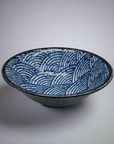 Kakuni Wave Pattern Flat Bowl