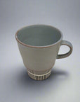 Maruko Carved Line Pattern Grey Mug