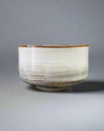 Mino-ware Beige Brushed Pattern Matcha Bowl