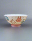 Mino-ware Pink Animal Rice Bowl