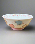 MIno-ware Pink Animal Donburi Bowl