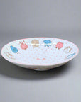 Mino-ware Pink Animal Oval Plate