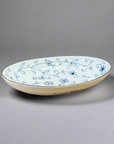 Mino-ware Fine Line Flowers Narrow Plate