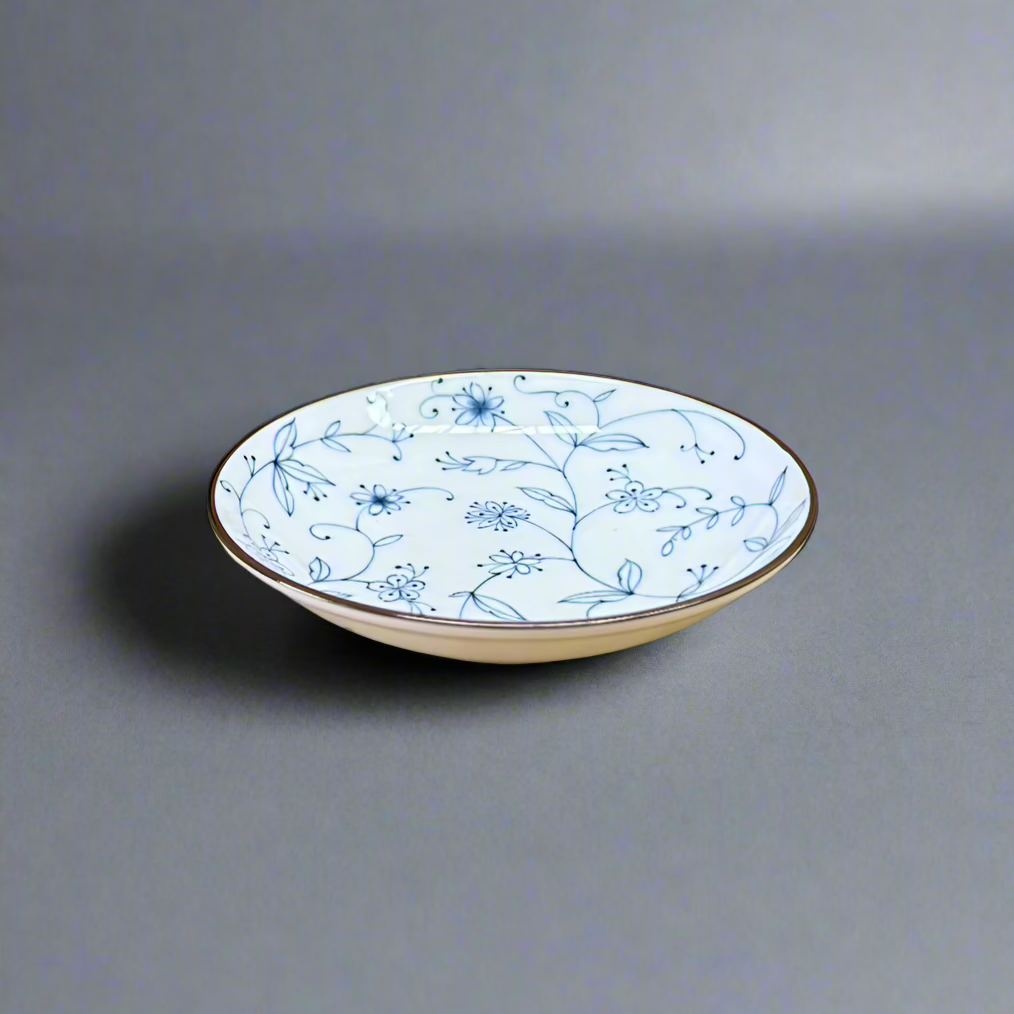 Mino-ware Fine Line Flowers Small Plate