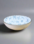 Mino-ware Fine Line Flowers Flat Bowl