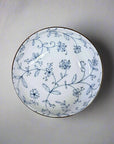 Mino-ware Fine Line Flowers Flat Bowl