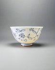 Mino-ware Fine Line Flowers Rice Bowl