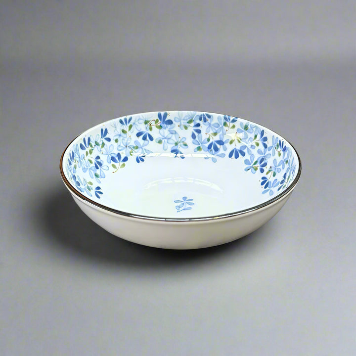 Mino-ware sprout pattern flat bowl