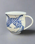 Asahido Kiyomizu-ware Angry Cat Mug by Yoshinori