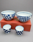 Fukui Craft Blue Checkered Dining Set 4pcs