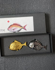 Nousaku Tin Chopsticks Rest Set - Fish