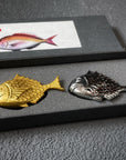 Nousaku Tin Chopsticks Rest Set - Fish