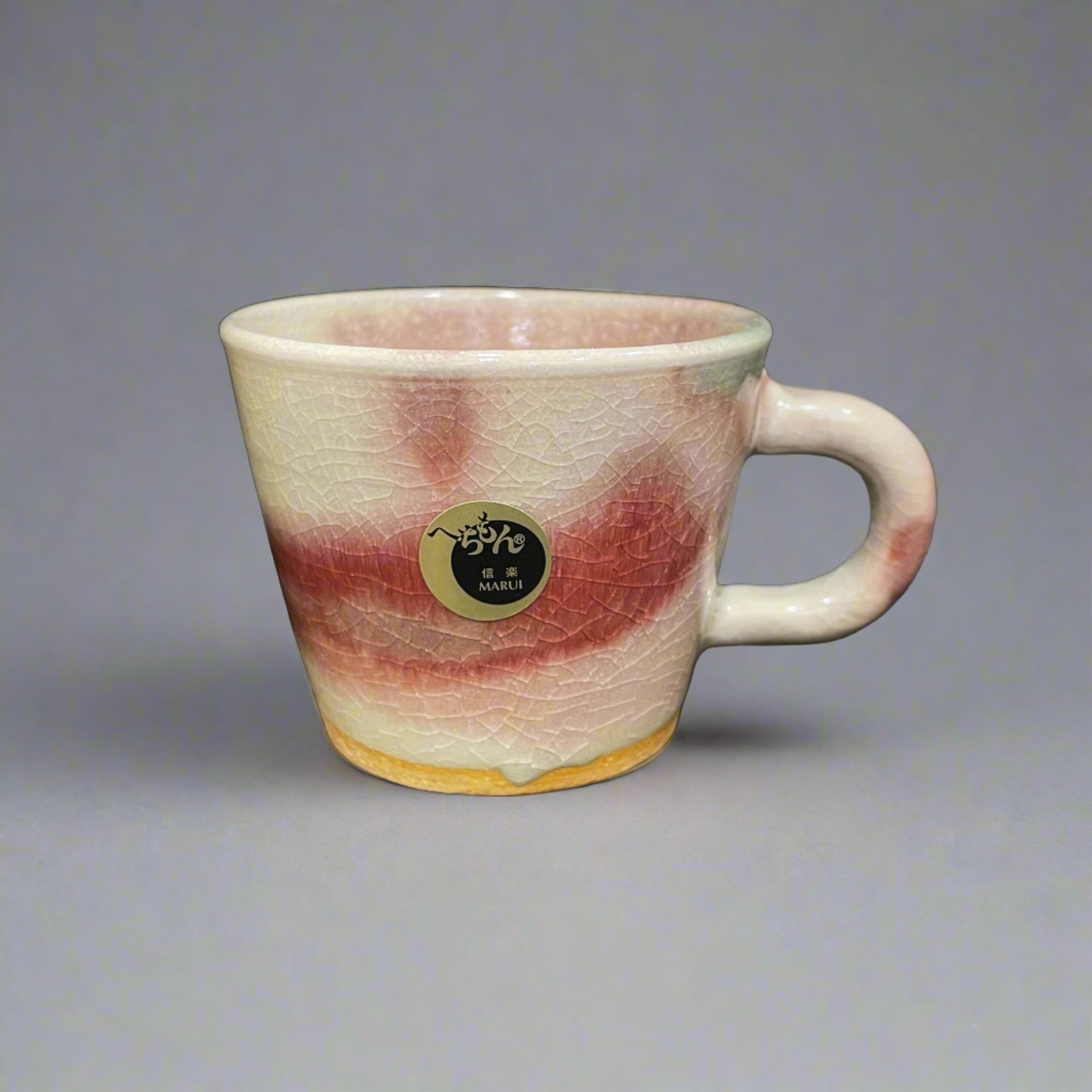 Shigaraki-ware Red Coffee Cup &amp; Saucer