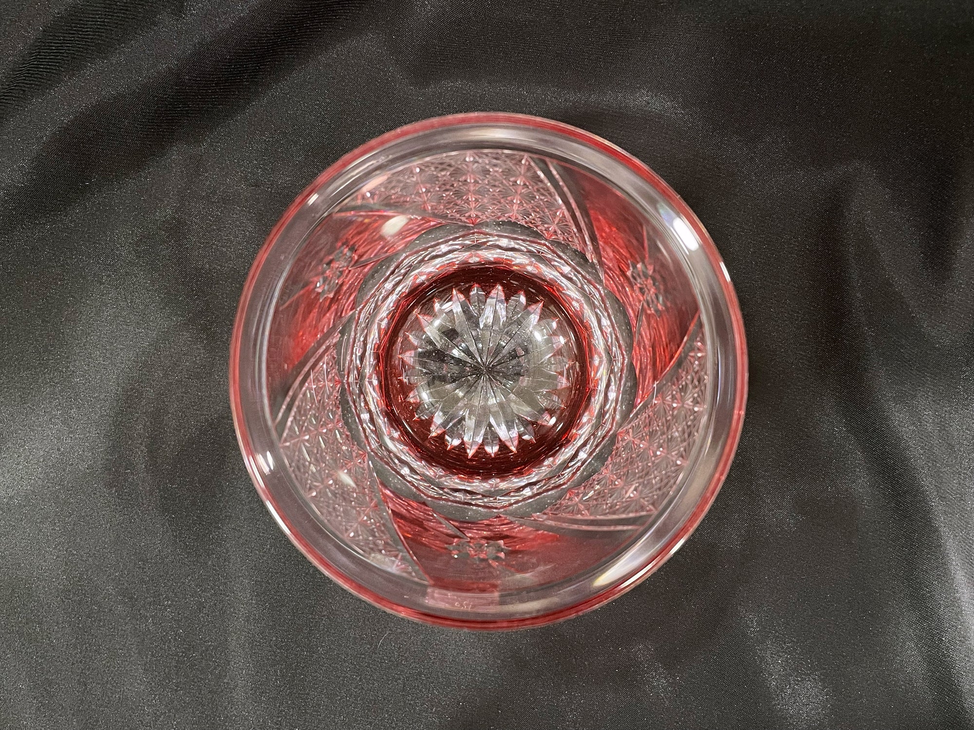 Kagami Pair Whisky Glass by Hideaki Shinozaki - Chrysanthemum mesh and Flowers