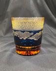 Yamada Edo Kiriko Whisky Glass - Yamashita Shirau (Blue Amber)