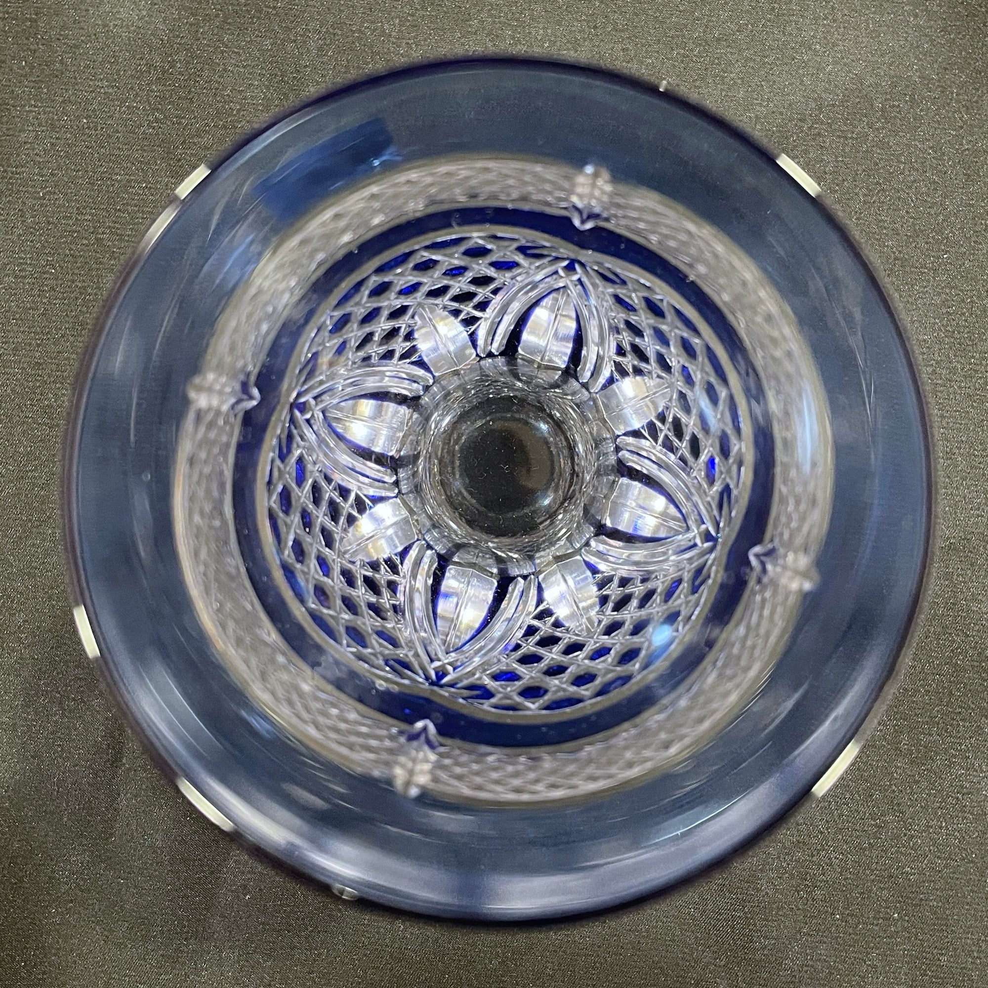 Kagami Edo Kiriko Pair of Tumblers - Fish scales &amp; Hexagonal Basket Weave