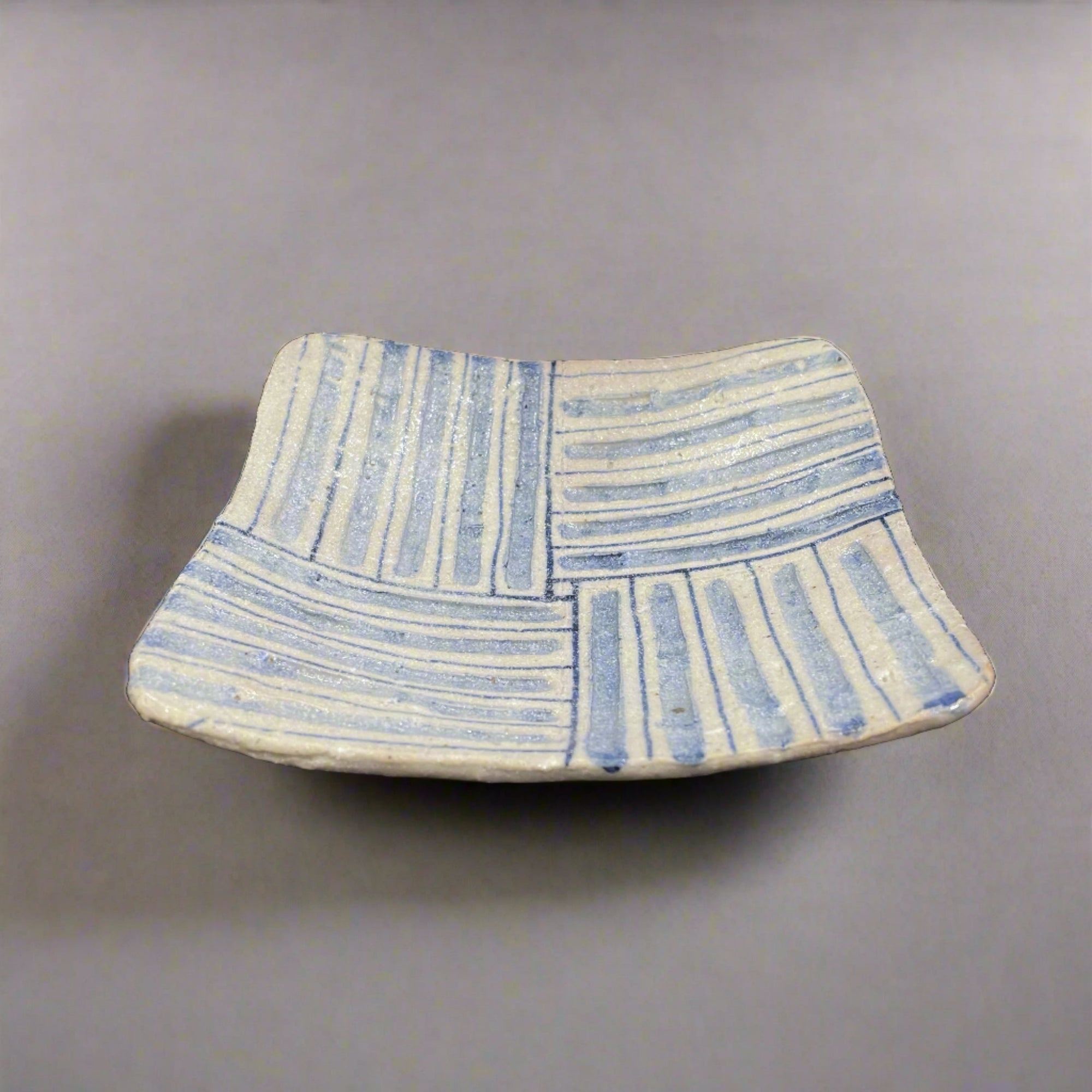 Ceramic Ai Square Dish - Blue