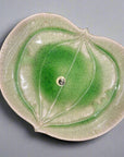 Shigaraki-ware Green Leaf Plate