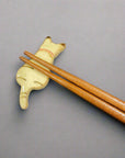 Mino-ware Chopsticks Rest - Sitting Cat