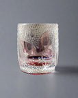 Edo Kiriko Whisky Glass by Junichi Nabetani - Butterfly Pink & Purple