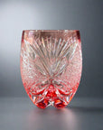 Edo Kiriko Whisky Glass by Tatsuya Nemoto - Pink Butterfly