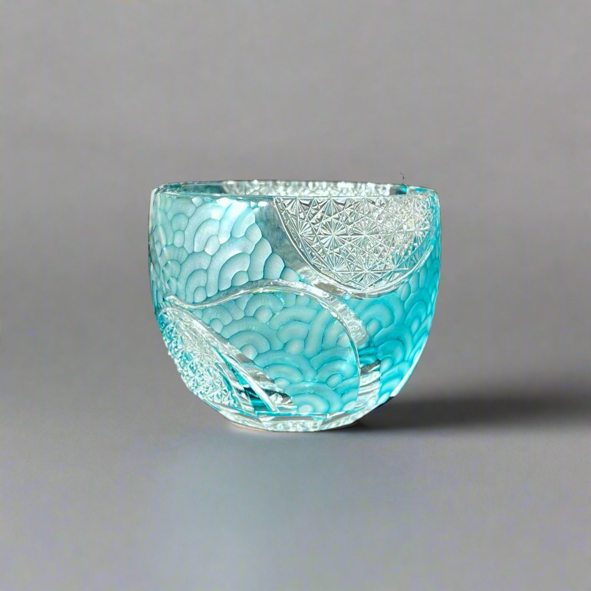 Yamada Edo Kiriko Sake Glass - Hada波動