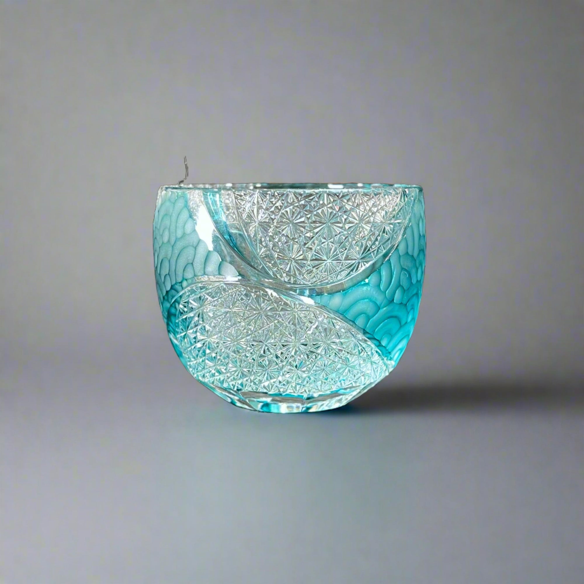 Yamada Edo Kiriko Sake Glass - Hada波動