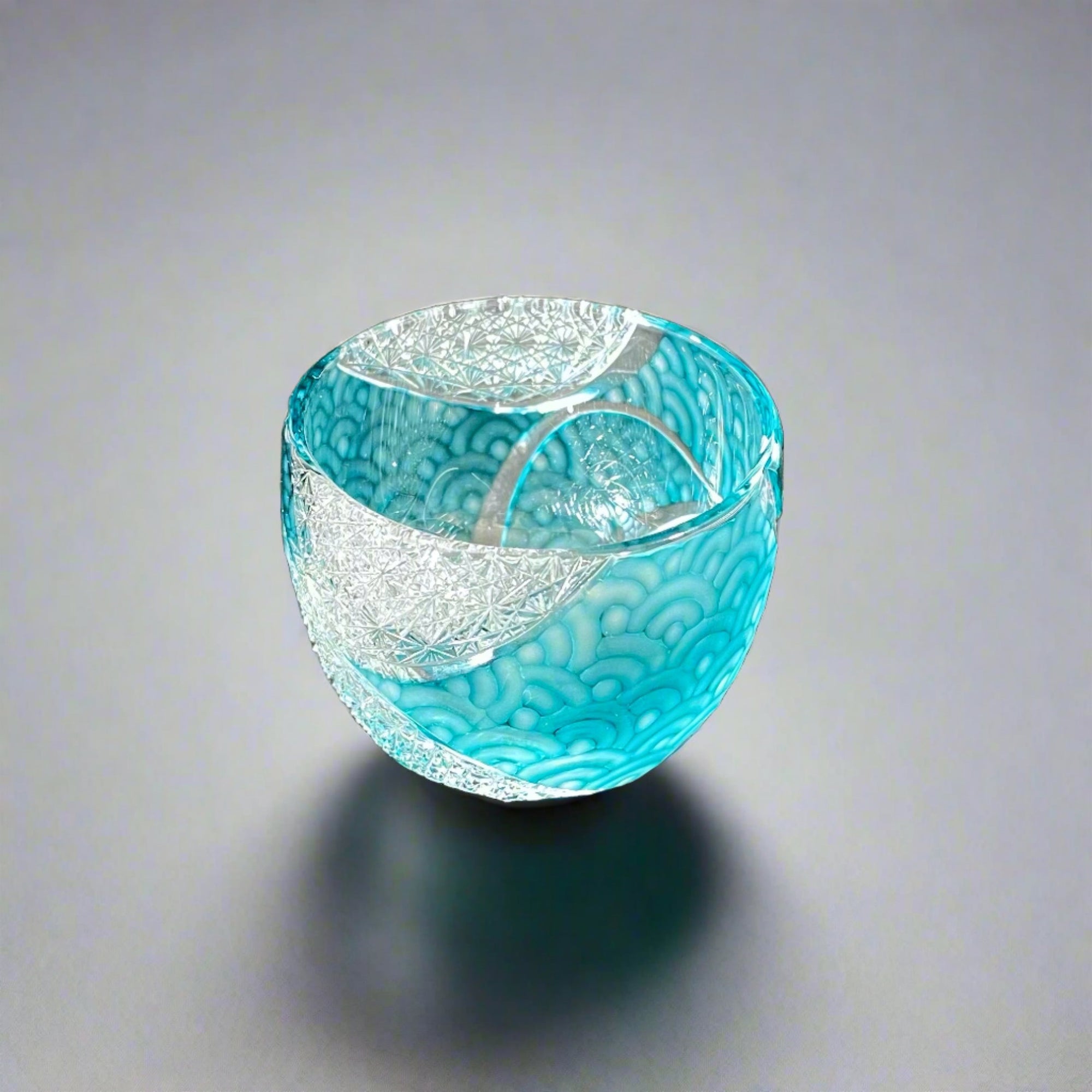 Yamada Edo Kiriko Sake Glass - Hada波動