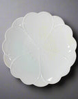 Arita ware Sakura-shape Plate - Very Light Green