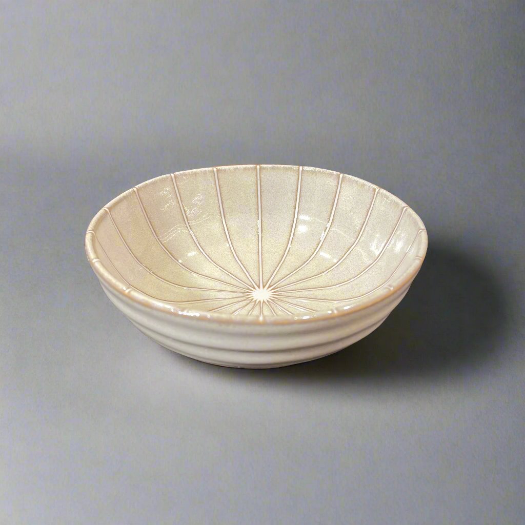 Kakuni Stripe Pattern Deep Plate