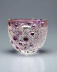 Yamada Edo Kiriko Sake Glass - Glitter Crystal Guinomi (Purple)