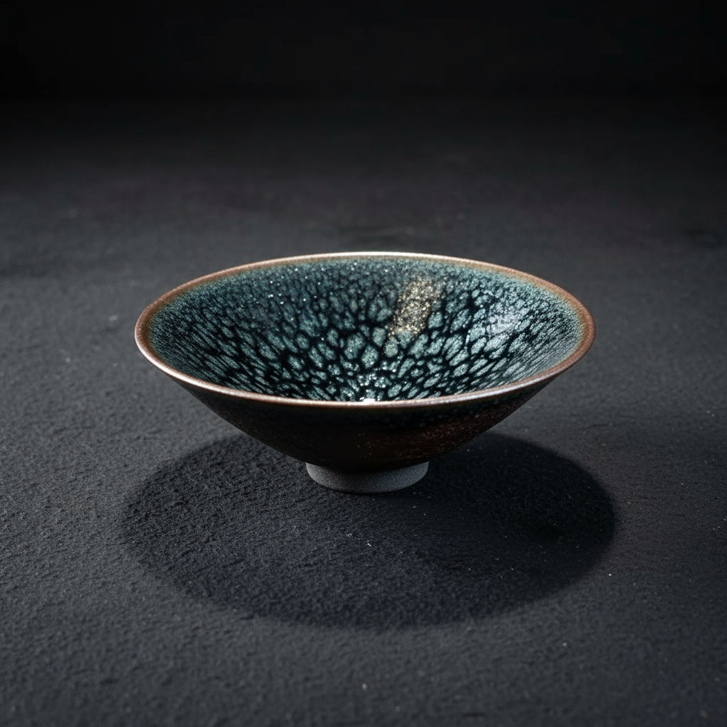 &quot;Hyoen Tenmoku&quot; 氷炎天目 Sake Cup by Daisuke Hashimoto