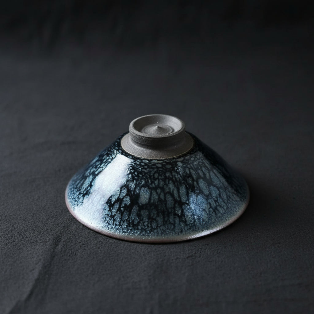 &quot;Hyoen Tenmoku&quot; 氷炎天目 Sake Cup by Daisuke Hashimoto