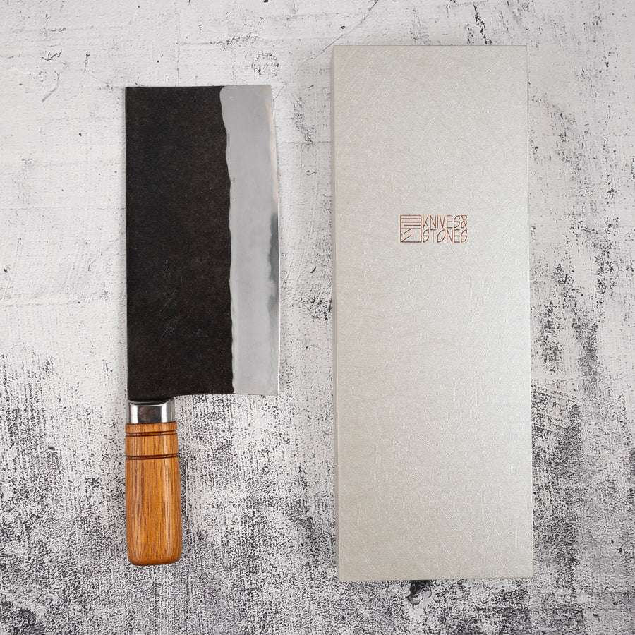K&amp;S Blue 2 Kurouchi Chinese Cleaver 210mm