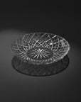 Kagami Edo Kiriko Crystal Glass Plate - Layered Bamboo Fence 矢来重紋