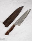 Nigara Anmon (暗紋) SG2 Raindrop Damascus Gyuto 210mm Western Ironwood