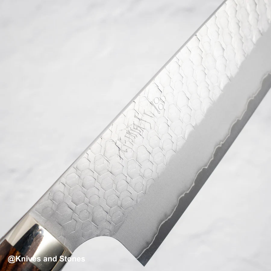 Nigara SG2 Tsuchime Matt Migaki Gyuto 240mm Western Ironwood with Saya