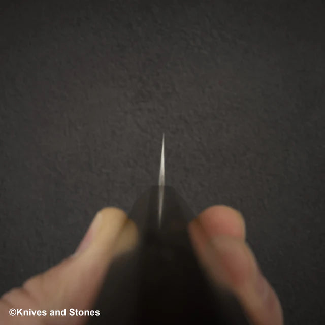 Nigara Aogami (Blue) Super Matt Migaki Tsuchime Finished Petty 150mm Black Chacate