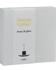 Kousaido Incense Holder Brass & Glass - Cube