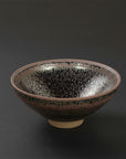 Yohen Yuteki Tenmoku Flat Sake Cup by Koji Kamada - 燿変油滴