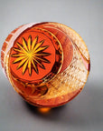 Yamada Edo Kiriko Whisky Glass - Hada 波動 (Red Amber)