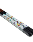 Kutani Colored Drawing x Wakasa Lacquer Chopsticks 23cm