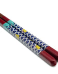 Kutani Colored Drawing x Wakasa Lacquer Chopsticks 21cm