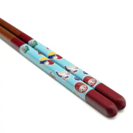 Kutani Colored Drawing x Wakasa Lacquer Chopsticks 21cm