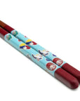 Kutani Colored Drawing x Wakasa Lacquer Chopsticks 21cm