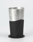Nousaku Beer Cup, White Birch Pattern - Tin (Black)