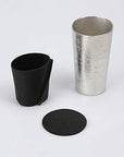 Nousaku Beer Cup, White Birch Pattern - Tin (Black)
