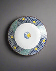 Kutani-ware Chidori Round Plate by Seikou Kiln