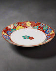 Kutani-ware Plum Chrysanthemum Plate by Seikou Kiln